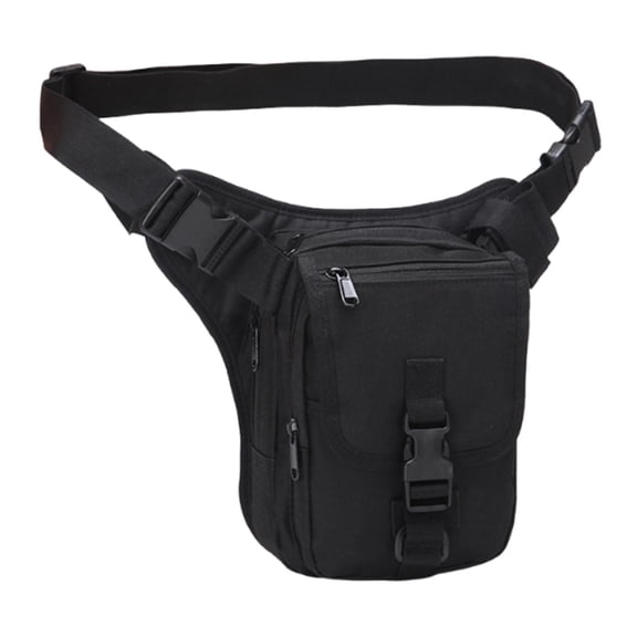 TTETTZ Drop Leg Bag Belt Bumbag with Leg Strap Leg Pouch for Hiking Camping Cycling Black