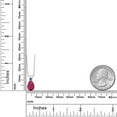 thumbnail image 6 of Gem Stone King 14K White Gold Red Created Ruby and Blue Diamond Pendant Necklace for Women | 2.24 Cttw | Gemstone July Birthstone | Pear Shape 10X7MM | With 18 inch Chain, 6 of 6