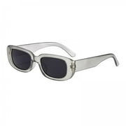 amagogo 2xRectangle Sunglasses Women Portable Sun Glasses for Photo Props Street Trips Gray