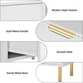 thumbnail image 3 of Modern Home 5 Drawer Dresser for Bedroom with Gold Handle and Large Drawer, Wood Double Chest of Drawers and Storage Organizer for Living Room, Hallway, Entryway, 3 of 9