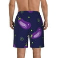 thumbnail image 3 of Disketp Men'S Swim Trunks Hawaiian Breathable Surf Beach Swimsuits Mesh Lining Beach Shorts With Pockets-Eggplant, 3 of 9