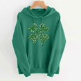 thumbnail image 3 of Goodeals Womens Hoodies Irish Shamrock Sweatshirts Sparkler St. Patrick's Day Graphic Hooed Long Sleeve Pullover Loose Drawstring Hoodie Shirts(Green,XXL), 3 of 3