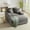 Gray, variant on FFH Oversized Accent Chair with Ottoman for Living Room, Bedroom, Corduroy Lounge Chair with Ottoman, Chaise Lounge Indoor, Black