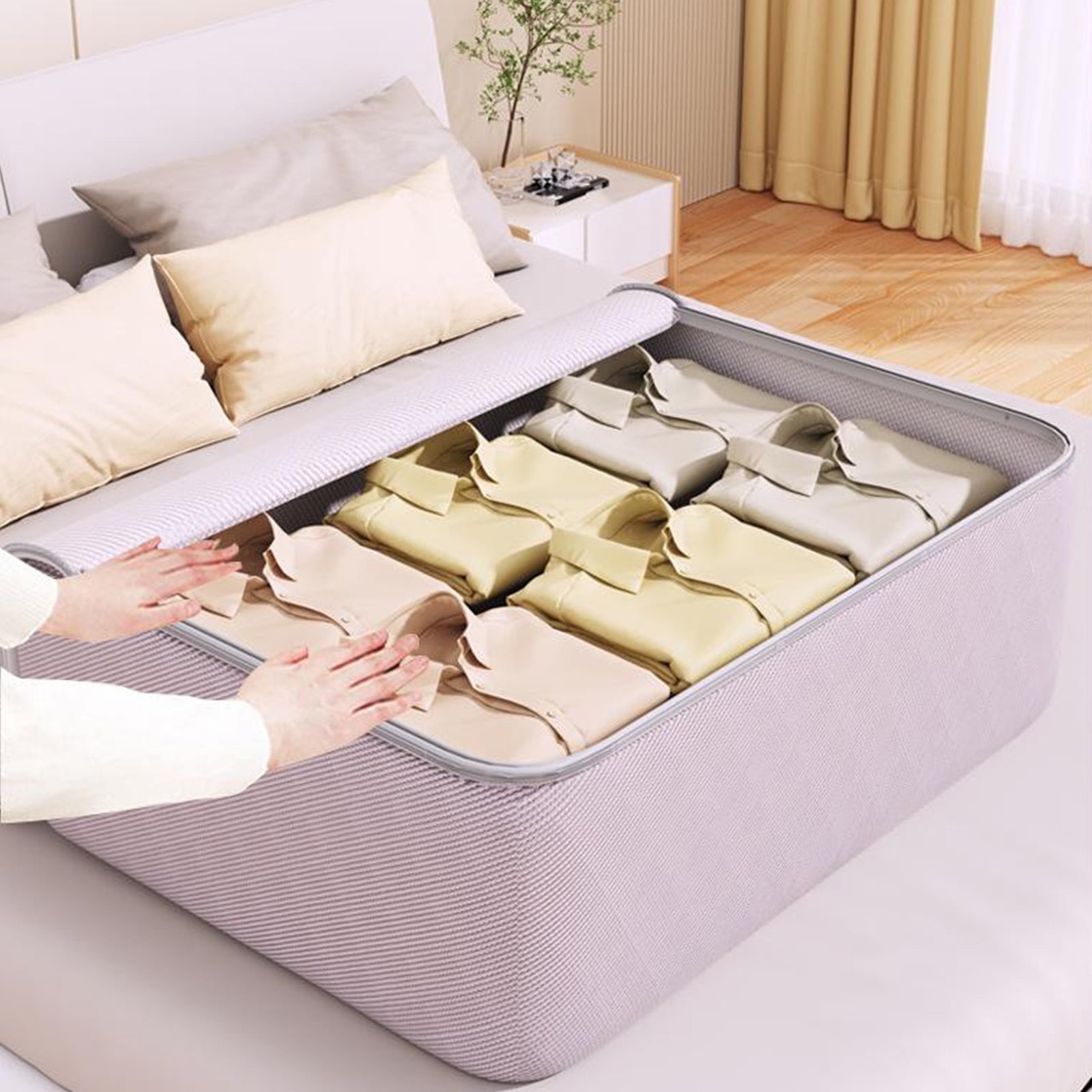 Lifeforce Grand Sac De Rangement, Sac Demenagement Avec Poignées, Sac De Rangement De Vêtements, Sac Rangement Couette, Décorations De Festival Et Transport Sac Organisateur(98 X 28 X 58cm