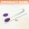 thumbnail image 5 of FACEGA Metal Tongs,Silicone Chuck Stainless Steel Serving Tongs,U-Shaped Handle 5" Grill Tongs,For Pick Up, Sugar Cubes, Milk Balls,Purple, 5 of 7