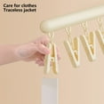 thumbnail image 6 of Non-Slip Plastic Clothes Hanger with Clips - 15.4in Delicate Lingerie Drying Rack, Space-Saving Sock & Underwear Organizer (White)​, 6 of 9