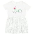 thumbnail image 3 of Inktastic Floral Bike Girls Toddler Dress, 3 of 5
