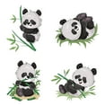 thumbnail image 4 of Panda Munching Bamboo Wall Decal, Cute Animal Wall Sticker, Removable Vinyl Decoration, Kids Room Nursery Decor, Realistic Panda Art, Easy To Apply Home Decor, 4 of 5