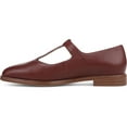 thumbnail image 2 of Franco Sarto Women's Kenley T-Strap Flat Bordo Red Leather 6M, 2 of 5