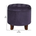 thumbnail image 5 of Button Tufted Velvet Upholstered Wooden Ottoman with Hidden Storage Purple and Brown - Saltoro Sherpi, 5 of 5