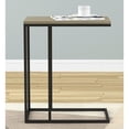 thumbnail image 3 of Safdie & Co. 19"L C-Shape Black Metal Legs Accent Table in Dark Taupe, 3 of 4