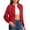Red, variant on Busydd Women's Sweaters Fashion Knit Button Cardigan Sweaters for Women Casual Comfy Round Neck Solid Color Long Sleeve Women's Cardigans S