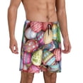 thumbnail image 2 of Easygdp Easter Eggs Men's Short Pajama Pants, Sleep Shorts, Household Pants, Casual Pants with Pockets - Medium, 2 of 9