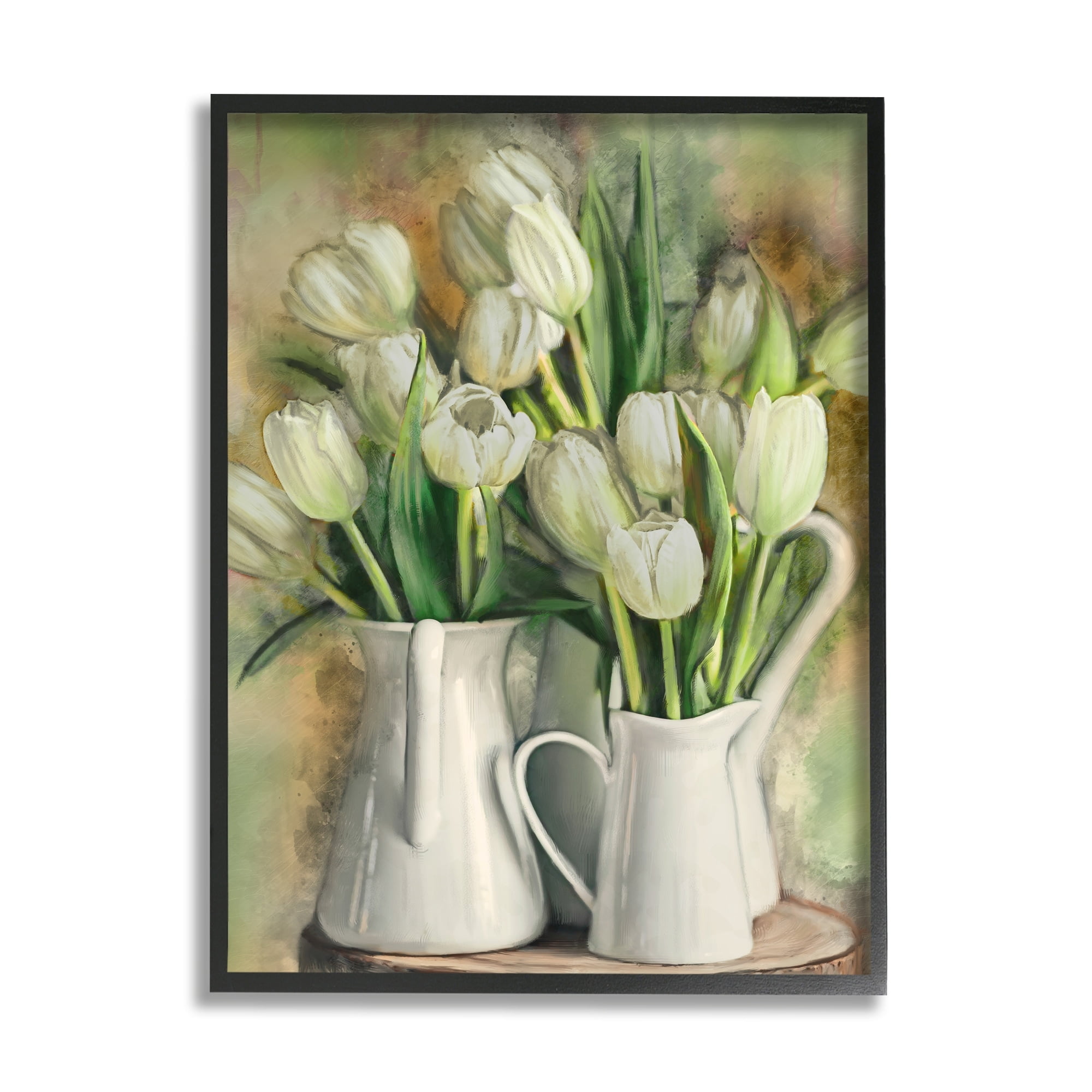 Stupell Industries White Tulips in Charming Country Pitchers Designed by Ziwei Li