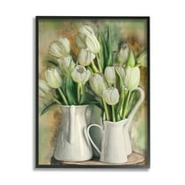 Stupell Industries White Tulips in Charming Country Pitchers Designed by Ziwei Li
