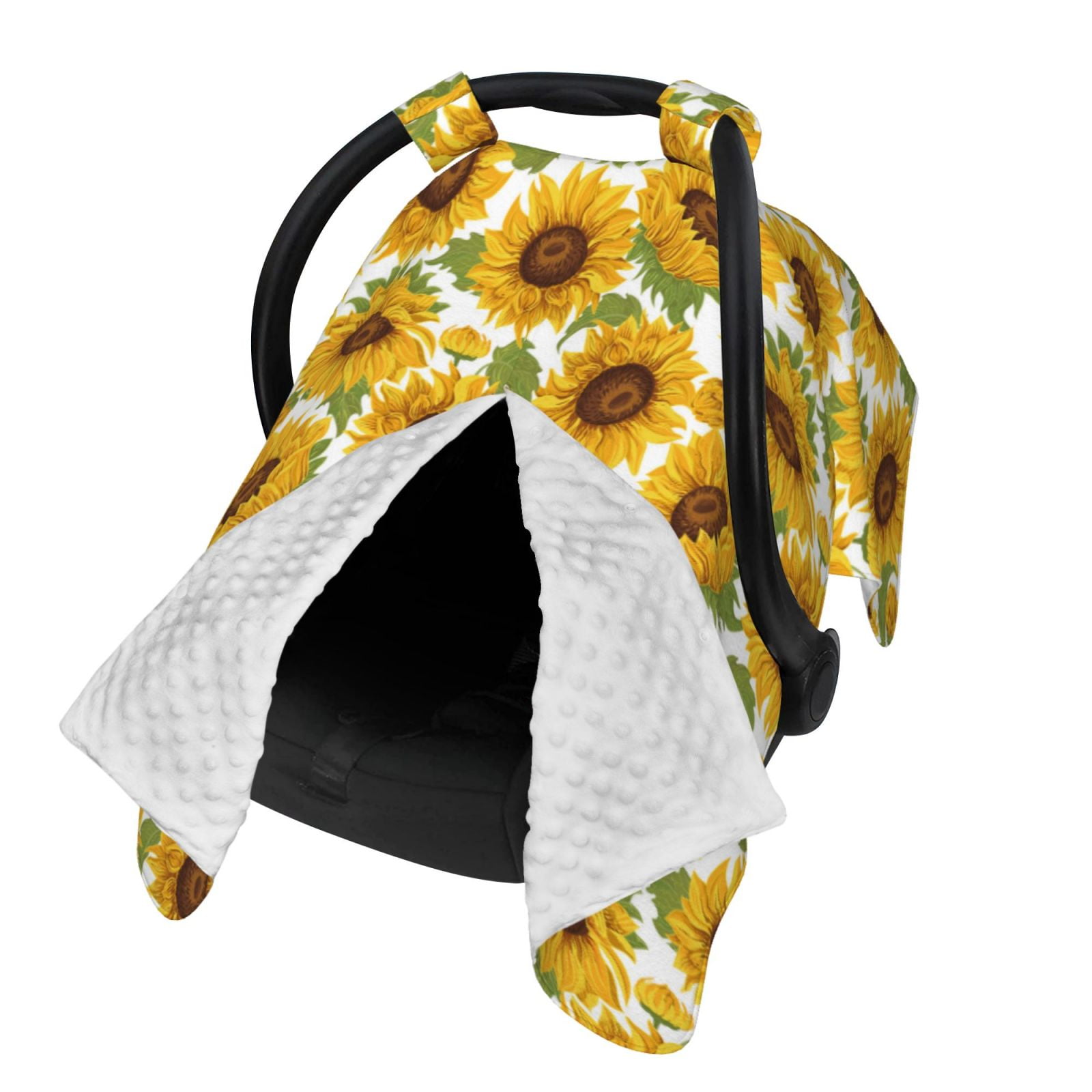 Naloa Sunflowers Baby Car Seat Cover, Breathable Baby Carrier Cover, Multiuse Baby Carrier Cover & Nursing Breastfeeding Cover