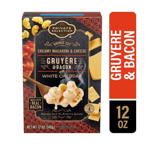 4 PK Private Selection Gruyere and Bacon White Cheddar Macaroni and Cheese