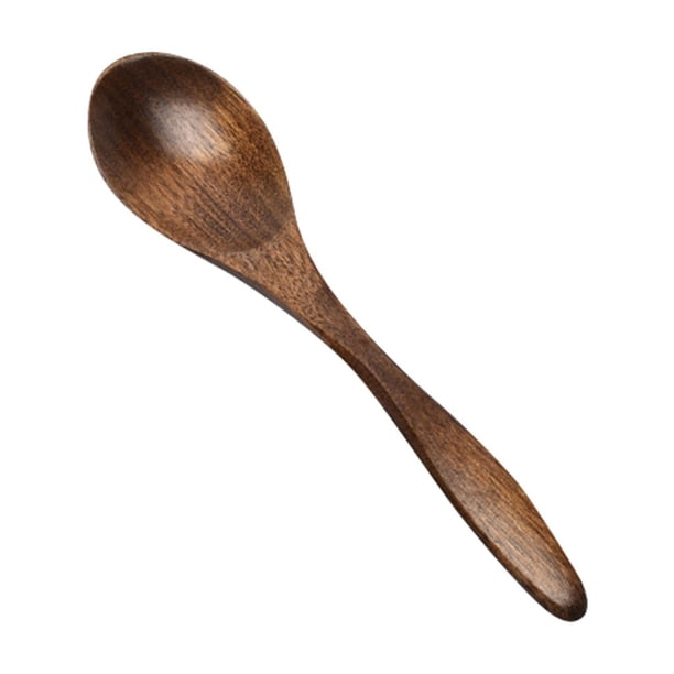 Clearance!Cuchara de madera para el hogar,cuchara para comer vajilla de madera creativa