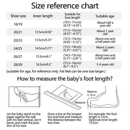Boy shoe top size chart