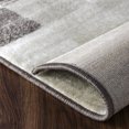 thumbnail image 4 of Contemporary Tile Plush Polypropylene Indoor Runner Rug, 2'7" x 8', Beige, 4 of 5
