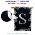 thumbnail image 4 of America Forever Winter Monogram Letter S House Flag Vertical Double Sided 28 x 40 inches Christmas Holiday Seasonal Flags for Outdoor, Yard, Porch Decoration, Silver Snowflakes Decoration, 4 of 5