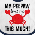 thumbnail image 4 of Inktastic My Peepaw Loves Me Boys or Girls Baby Bib, 4 of 4