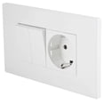 thumbnail image 2 of Single Outlet Wall Mounted Plug Adapter Socket with Double Switch(GB Plug), 2 of 5