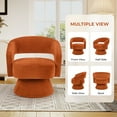 thumbnail image 4 of Ebello 360° Swivel Barrel Chair, Velvet Accent Armchair for Living Room, Bedroom & Office, Orange (Set of 2), 4 of 10
