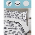 thumbnail image 3 of Twin XL Quilt Bedding Set, Farmhouse Castle Reversible Summer Quilt 3 Pieces, Country Black Tree Vintage Plants Garden Lightweight Bedspreads Coverlets with 2 Pillow Shams for All Seasons, 3 of 5