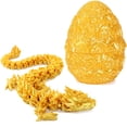 thumbnail image 3 of Dyues  3D Printed Dragon Egg with Dragon , Articulated Dragon Crystal Dragon with Dragon Egg Fidget Dragon Egg Toy Executive Desk Toys Adults Fidget Dragon Toys, 3 of 6
