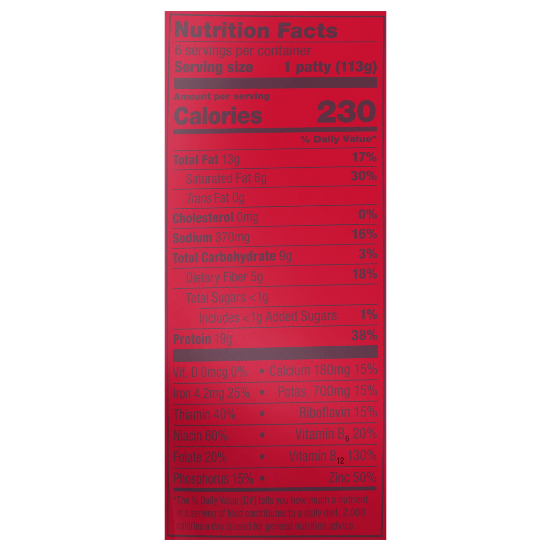 Impossible Foods Burger Patties Meat from Plants, 6 Frozen Patties, 24 oz