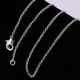thumbnail image 3 of Paquete de 30 cadenas para collar con cierres de langosta, dijes de cadena de cobre bañados en plata, cadenas de serpiente cruzadas, cadena de cable a granel para hacer joyas, colgantes (18, 3 of 5