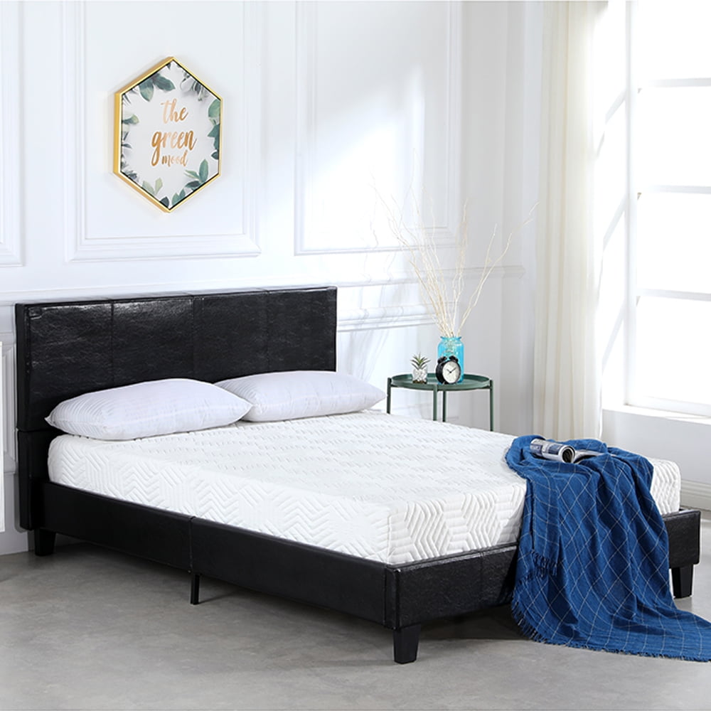 Clearance! Full Platform Bed Frame, Wooden Full Bed Frame with ...