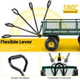Farmdex Steel Mesh Garden Cart with 10" Tires Wagon Cart Newest Garden