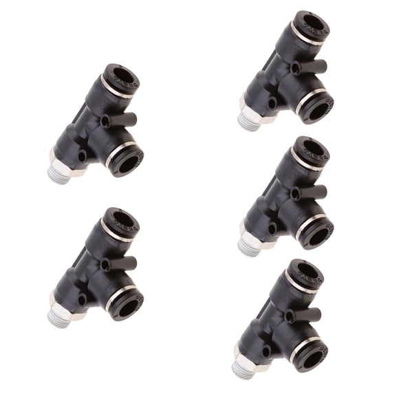 5 piezas de accesorios neumáticos universales de triple vía para manguera de agua DPD-D8-01