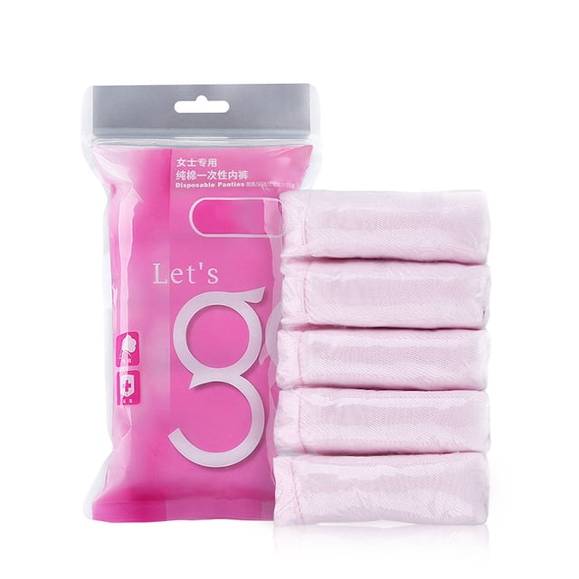 OULII 5 Pcs Culottes Jetables Respirantes en Coton Roses pour Femmes