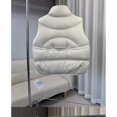 thumbnail image 2 of Chaleco acolchado de plumón de pato blanco de algodón para mujer, abrigo suelto sin mangas con bolsillo, chaqueta ligera con cremallera, abrigo cálido de invierno, 2 of 5