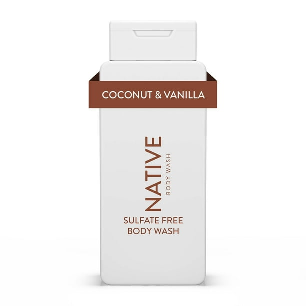 Native Natural Body Wash, Coconut & Vanilla, Sulfate Free, Paraben Free