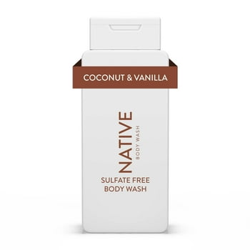 Native Natural Body Wash, Coconut & Vanilla, Sule Free, Paraben Free, 18 oz