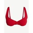 thumbnail image 2 of Time and Tru Women's and Women's Plus Size Ribbed Underwire Bikini Top, Sizes XS-3X, 2 of 5