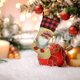 thumbnail image 1 of Txlixc Decorando medias de Navidad, muñecas enanas a cuadros colgando medias de Navidad decorando chimeneas, árboles de Navidad Txlixc moda, 1 of 10