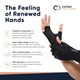 thumbnail image 3 of Copper Compression Arthritis Gloves | Black, 3 of 8