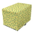 thumbnail image 1 of Salamander Dog Crate Cover, Continuous Minimalist Pattern of Hawaiian Flowers and Reptiles, Easy to Use Pet Kennel Cover Small Dogs Puppies Kittens, 7 Sizes, Cadet Blue Pink and Yellow, by Ambesonne, 1 of 1