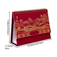 thumbnail image 6 of Jiibva 2026 Red Table Calendar Chinese Style Desk Planner Standing Flip Calendar for Home Office Academic Family Supplies, 6 of 7