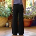 thumbnail image 7 of Sunnin Women Corduroy Straight Leg Pants Drawstring Elastic Waist Casual Loose Lounge Pants with Pockets, 7 of 7