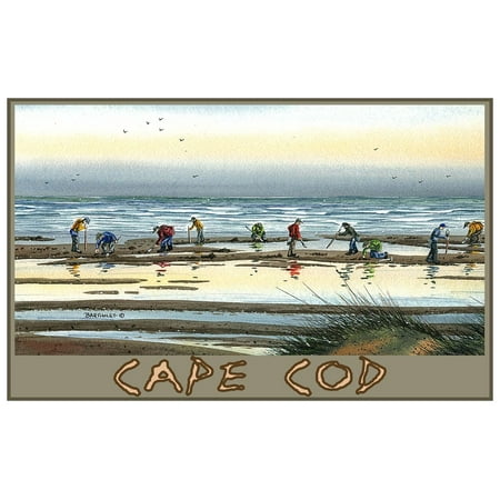 Cape Cod Clam Digging Giclee Art Print Poster by Dave Bartholet (12