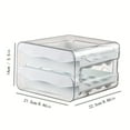 thumbnail image 4 of 32 Egg Trays- Egg Organizer for Refrigerator, Powiller 2-Tier Plastic Fridge Egg Storage Containers with Lid & Handle, Stackable Egg Holder for Refrigerator, White, 4 of 6