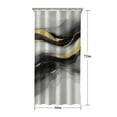 thumbnail image 5 of Black White Gray Gold Marble Pattern Shower Curtain 36"x72" ,Bathroom Decorative Shower Curtains Set with 12 Hooks,Modern Waterproof Washable Shower Curtain, 5 of 6