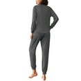 thumbnail image 3 of Fantaslook Pajamas Sets for Women Casual Lounge Set Long Sleeve Two Piece Set Buttom Down Shirts and Pants with Pockets Oufits, 3 of 10