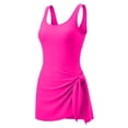 thumbnail image 7 of ZOYOEN Girls One-piece Swimsuits- Built In Bra Tie Side Sleeveless Modest Kids Bathing Suit Hot Pink Size 10, 7 of 7